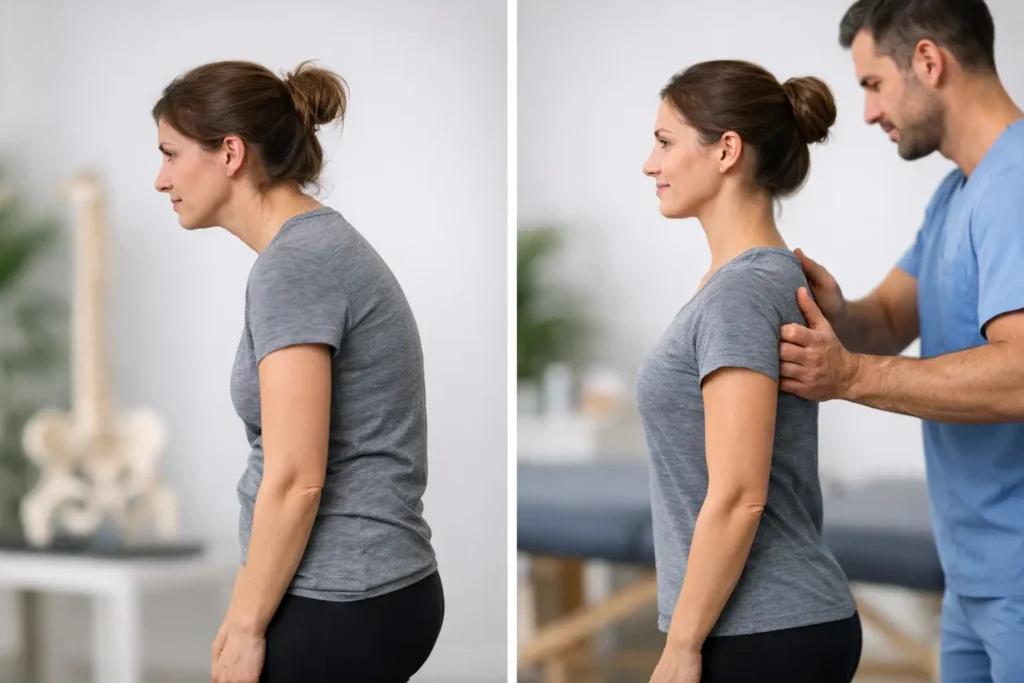 Posture Before and After Chiropractic Adjustment
