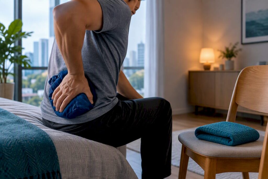 Cold pack used for acute lower back pain